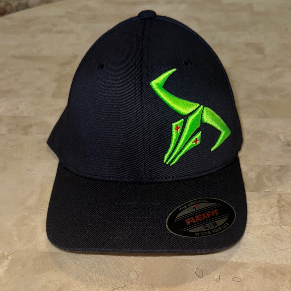 Go Left Blue Cap with Green Embroidery
